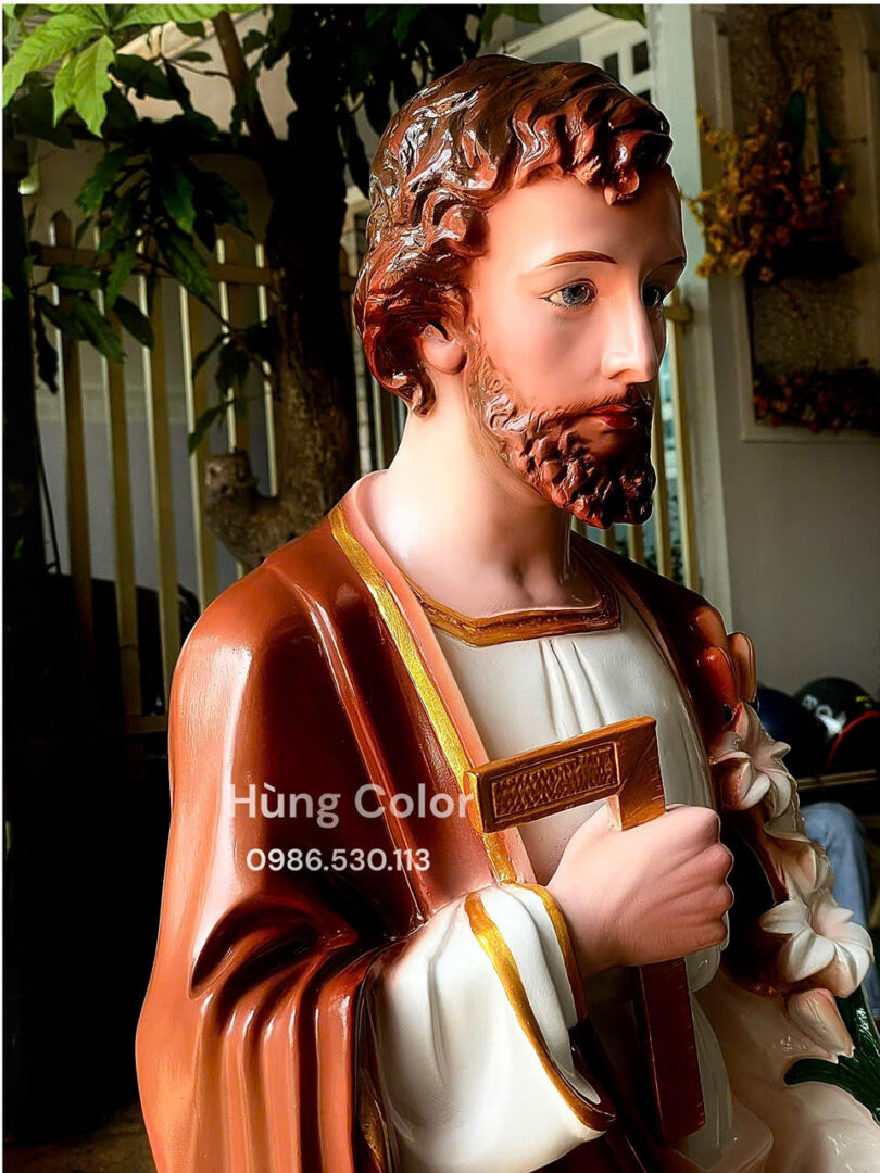 Tương Thánh Giuse phục hồi tu sửa sơn mới tượng CÔNG GIÁO , Hùng Color 098653013