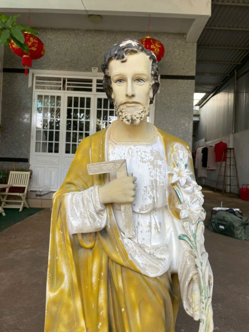 Tương Thánh Giuse phục hồi tu sửa sơn mới tượng CÔNG GIÁO , Hùng Color 098653013