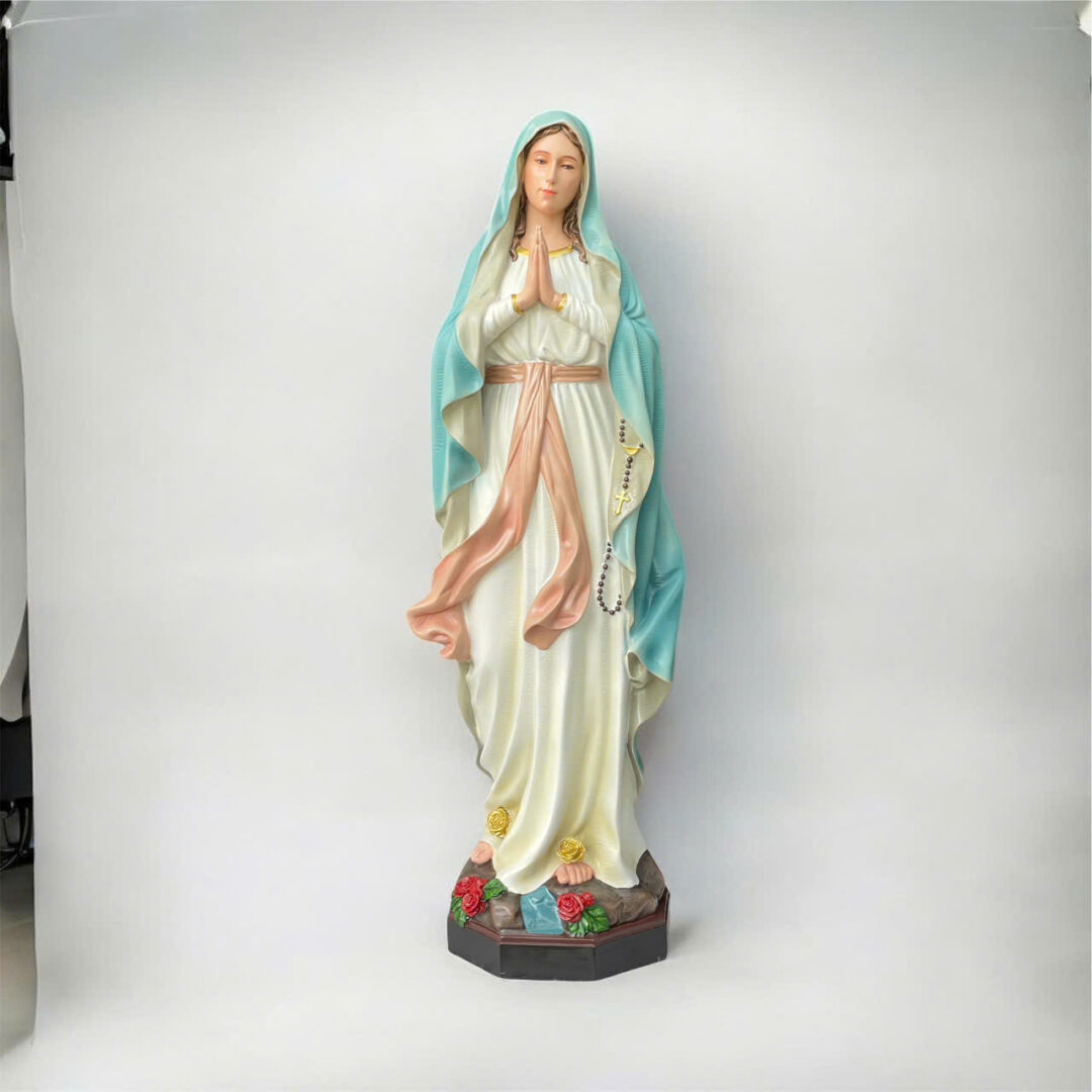 Tượng Đức Mẹ Lộ Đức cổ điển - Phiên Bản Sơn Cao Cấp Ngoài Trời
